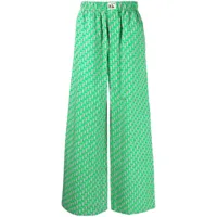 natasha zinko bas de pyjama à imprimé graphique - vert