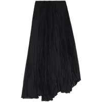 balenciaga jupe plissée à design asymétrique - noir