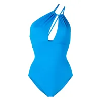 bondi born maillot de bain kyra à épaules dénudées - bleu