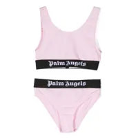 palm angels kids bikini à logo imprimé - rose