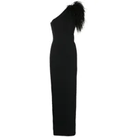 rachel gilbert robe longue elcie à design asymétrique à une épaule - noir