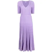 p.a.r.o.s.h. robe mi-longue abitro à design plissé - violet