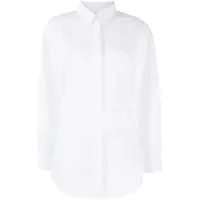 fabiana filippi chemise ceinturée à design perforé - blanc