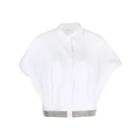 fabiana filippi chemise en popeline à manches courtes - blanc