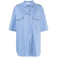 fabiana filippi chemise à poches à rabat - bleu