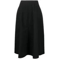 ralph lauren collection jupe mi-longue erica à coupe tyrapèze - noir