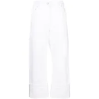 fabiana filippi pantalon droit à coupe courte - blanc
