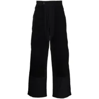 white mountaineering pantalon droit à coupe quatre poches - noir