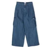 boss kidswear jean ample à poches cargo - bleu