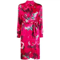 pinko robe-chemise à imprimée hibiscus - rose