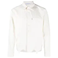 juntae kim chemise à design structuré - blanc