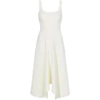 proenza schouler white label robe bustier barre à coupe mi-longue - blanc