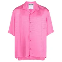 moschino chemise à motif monogrammé en jacquard - rose