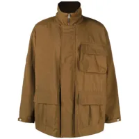 there was one parka cargo à col montant - marron