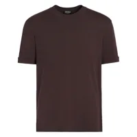 zegna t-shirt en laine à manches courtes - marron
