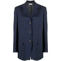 there was one blazer oversize à simple boutonnage - bleu
