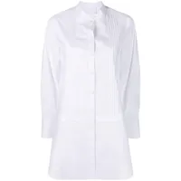 see by chloé chemise en coton à coupe mi-longue - blanc