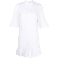 see by chloé robe-chemise à manches longues - blanc