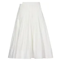 proenza schouler jupe plissée en popeline - blanc