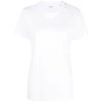 marant étoile t-shirt en coton biologique à logo brodé - blanc