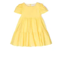 monnalisa robe à volants superposés - jaune