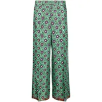 alberto biani pantalon court à fleurs - vert