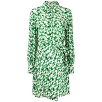 jason wu robe imprimée à taille nouée - vert