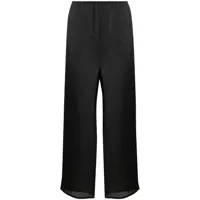 baserange pantalon en lin domond à coupe ample - noir