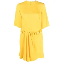 stella mccartney robe courte à détail de chaîne - jaune