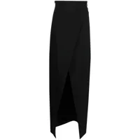 genny jupe portefeuille à design asymétrique - noir
