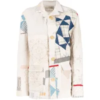 by walid veste à design patchwork - blanc