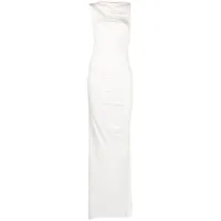 christopher esber robe asymétrique gesbine à détail torsadé - blanc