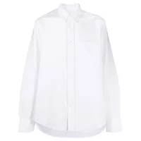 norse projects chemise en coton biologique à manches longues - blanc