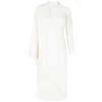 saiid kobeisy robe drapée à ornements en sequins - blanc