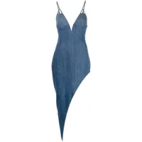 fleur du mal robe ajustée asymétrique - bleu