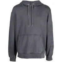 calvin klein jeans hoodie à logo brodé - gris