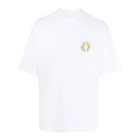 marcelo burlon county of milan t-shirt à logo sunset bird imprimé - blanc