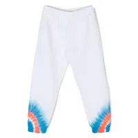 marcelo burlon county of milan kids pantalon de jogging à imprimé tie-dye - blanc