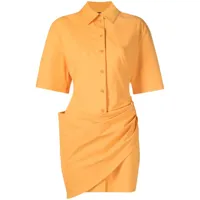 jacquemus robe-chemise la robe camisa - orange