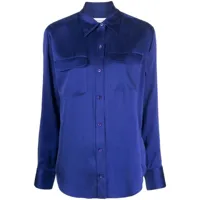equipment chemise signature en soie - bleu