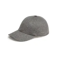zegna casquette à plaque logo - gris