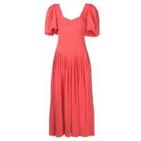 isolda robe gilda plissée à design corset - rose