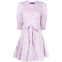 polo ralph lauren robe portefeuille à fleurs imprimées - violet