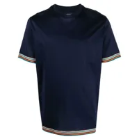 paul smith t-shirt à détails rayés - bleu