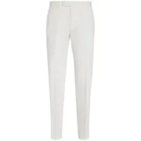 zegna pantalon chino en lin - blanc