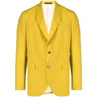 paul smith blazer en laine à simple boutonnage - jaune