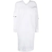 jean paul gaultier pre-owned robe-sweat à empiècement en résille (années 2000) - blanc