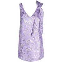p.a.r.o.s.h. robe courte à détail de nœud - violet