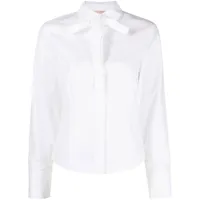 valentino garavani chemise en coton à col lavallière - blanc