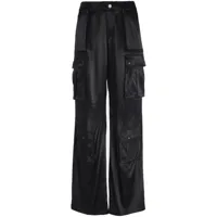 alice + olivia pantalon cargo joette à taille basse - noir
